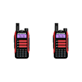 Miniatyrbild 4 av 5: 1/2 -16 Way Radio Radio Walkie Vattentät Tvåvägs Tvåvägsradio Red 2Set