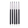 Miniatyrbild 1 av 5: 5 st/ set Dubbeländade Dotting Tools Set Wide Application black