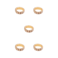 Miniatyrbild 1 av 5: 1/2/3/5 Stretch Crystal Ring Utsökt inläggning för Elegant golden 2 rows 5PCS