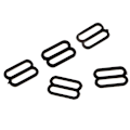 Miniatyrbild 3 av 5: 1/2/3/5 100 st Nylon BH-rem Spännen Sliders Krokar 8 Underkläder 12mm 1Set