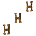 Miniatyrbild 3 av 5: 1/2/3/5 Handgjorda träbokstäver Dörrnummer Alfabetbokstav letter H 3Set