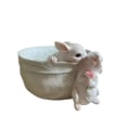 Miniatyrbild 1 av 5: 1/2 Resin Snygg kanin Blomkruka Trädgårdar Skönhet inomhus och Rabbit Kissing 1 Pc