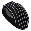 Miniatyrbild 3 av 5: 1/2 Kock Hatt Spis Cap Servitör Baker Head Wrap Restaurang Arbete White Stripe 56-60cm 1Set