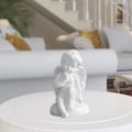 Miniatyrbild 5 av 5: 1/2 Resin White Angel Staty Desktop Decor Collection Window sitting 1Set