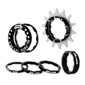 Miniatyrbild 5 av 5: 1/2/3/5 14T Single Speed ​​Svänghjul Adapter Kassett distanser black 14T 1 Pc