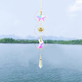 Miniatyrbild 5 av 5: 1/2/3/5 Crystal Balkong Fönsterhängande Dekor Vägg Rainbow Maker Model 1 40cm 5Set