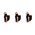 Miniatyrbild 5 av 5: 1/2/3/5 Transform Beach Look mångsidig och elegant strand black M 3Set