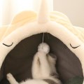 Miniatyrbild 4 av 5: 1/2/3/5 Mysig plysch kattsäng Varm bo hundkoja Kennel liggunderlag Green S 1 Pc