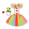 Miniatyrbild 1 av 5: 1/2/3 Barn Tjej Clown Kostym Mesh Tutu Klänning Outfits med topp Size XXL 1Set