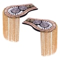 Miniatyrbild 4 av 5: 1/2/3/5 Epaulets tofs axelbrädor Legering för kläder Gold 6.7x11cm 1Set