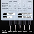 Miniatyrbild 5 av 5: 5 st/ set Dubbeländade Dotting Tools Set Wide Application rose red