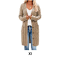 Miniatyrbild 4 av 5: Polyester Klassisk och snygg lång kofta för damer Andas khaki XL