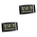 Miniatyrbild 3 av 5: 1/2 Digital Väckarklocka Nattställ Timer 12/24H Timing Vägg Silver Black 2PCS