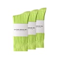 Miniatyrbild 1 av 5: 3 par kvinnor strumpor höst vinter andas tyg mjuk textur Fluorescent Green