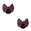 Miniatyrbild 3 av 5: 1/2/3/5 tyg lätt att bära Elastiska hårnät för moderiktiga Two Bows-wine red 2Set