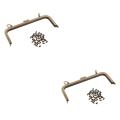 Miniatyrbild 3 av 5: 1/2 21x8cm metallram Kysslås Lås för DIY-handväska Handväska 2Set