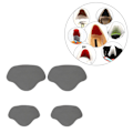 Miniatyrbild 4 av 5: 1/2/3/5 Shoe Häl Pad Innersula Häl Reparation Heel Stick för män & gray 1Set