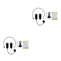 Miniatyrbild 3 av 5: 1/2 Mikrofon Headset System Head Mounted Call Center Mic För 2Set