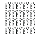 Miniatyrbild 3 av 5: 1/2/3/5 RC Body Shell Clips R Shape för 1/10 RC racingbil black length 24mm 1Set