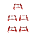 Miniatyrbild 2 av 5: 1/2/3/5 legering sidokollision Step Board pedaler för 1/10 axial Red 5Set