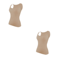 Miniatyrbild 1 av 5: 1/2/3 Damväst Fitness Bröststöd Toppar Andas Skin Color L 2PCS
