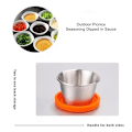 Miniatyrbild 3 av 5: 1/2/3/5 Wide Steel Cup Dressing Container Seal Salladsdressing Green lid 1 Pc