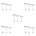 Miniatyrbild 1 av 5: 1/2/3/5 3x Iron T Bar Örhänge Halsband Smycken Display Stand Copper Leave 5Set