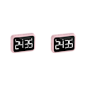 Miniatyrbild 3 av 5: 1/2/3/5 ABS Justerbar Volym Väckarklocka Med Radio - LED Stor pink 501 2PCS