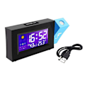 Miniatyrbild 2 av 5: Projektionsväckarklocka Snooze-funktion Temperatur Luftfuktighet