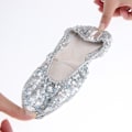 Miniatyrbild 4 av 5: 1/2/3/5 Kvinnor Tjej Magdansskor Non- För slip Soft Soles Silver M 1Set
