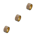 Miniatyrbild 2 av 5: 1/2/3/5 Stretch Crystal Ring Utsökt inläggning för Elegant golden 4 rows 3PCS
