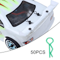 Miniatyrbild 3 av 5: 1/2/3/5 RC Body Shell Clips R Shape för 1/10 RC racingbil green length 24mm 1Set