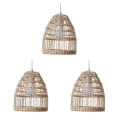 Miniatyrbild 4 av 5: 1/2/3 Rotting Lampskärm Boho Scandi Hanging Handgjord för hemmet 3PCS