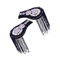 Miniatyrbild 4 av 5: 1/2/3/5 Epaulets tofs axelbrädor Legering för kläder Black 6.7x11cm 5Set