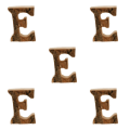 Miniatyrbild 2 av 5: 1/2/3/5 Handgjorda träbokstäver Dörrnummer Alfabetbokstav letter E 5Set