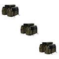 Miniatyrbild 2 av 5: 1/3 Vattentät Cykel Dubbla Väska Väskor Stora fack för Armygreen 3PCS