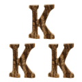 Miniatyrbild 4 av 5: 1/2/3/5 Handgjorda träbokstäver Dörrnummer Alfabetbokstav letter K 3Set