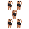 Miniatyrbild 3 av 5: 1/2/3/5 Och kurvformiga Push Up-underkläder för kvinnor för sexiga och black XXL 5PCS