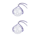 Miniatyrbild 1 av 5: 1/2 set Mesh andningsbart kattmunkorg Bekväm säkerhet purple M 2PCS