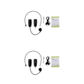 Miniatyrbild 1 av 5: 1/2 Mikrofon Headset System Head Mounted Call Center Mic För 2Set