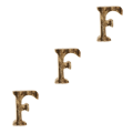 Miniatyrbild 5 av 5: 1/2/3/5 Handgjorda träbokstäver Dörrnummer Alfabetbokstav letter F 3Set