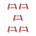 Miniatyrbild 1 av 5: 1/2/3/5 legering sidokollision Step Board pedaler för 1/10 axial Red 5Set
