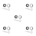 Miniatyrbild 1 av 5: 1/2/3/5 14T Single Speed ​​Svänghjul Adapter Kassett distanser silver 14T 5PCS