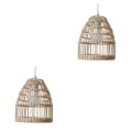 Miniatyrbild 4 av 5: 1/2/3 Rotting Lampskärm Boho Scandi Hanging Handgjord för hemmet 2PCS