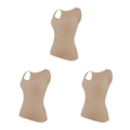 Miniatyrbild 5 av 5: 1/2/3 Damväst Fitness Bröststöd Toppar Andas Skin Color L 3PCS