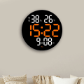 Miniatyrbild 4 av 5: LED elektronisk klocka Fjärrkontroll Väggklocka för hemmet Orange White 11 inch