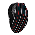 Miniatyrbild 2 av 5: 1/2 Kock Hatt Spis Cap Servitör Baker Head Wrap Restaurang Arbete Red Stripe 56-60cm 1Set