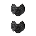Miniatyrbild 1 av 5: 1/2/3/5 tyg lätt att bära Elastiska hårnät för moderiktiga Two Bows-black 2Set