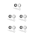Miniatyrbild 3 av 5: 1/2/3/5 14T Single Speed ​​Svänghjul Adapter Kassett distanser silver 14T 5PCS