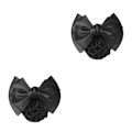 Miniatyrbild 4 av 5: 1/2/3/5 tyg lätt att bära Elastiska hårnät för moderiktiga Two Bows-black 2Set